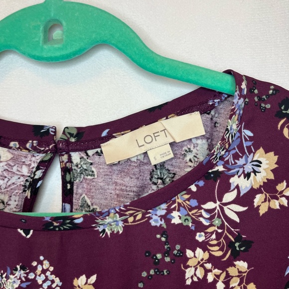 Loft Purple Floral Blouse - Picture 4 of 5